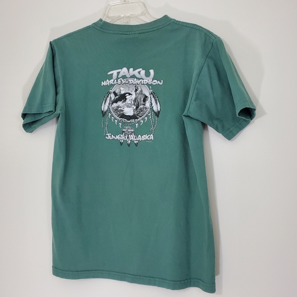 Harley-Davidson Green Juneau, Alaska Tee, Size Medium - Picture 2 of 12